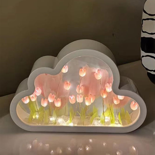 Cloud Mirror Tulip Night Light — Your Room's New Favorite Corner